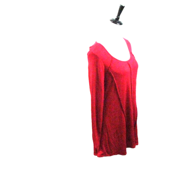 True Essence Red Exposed Seams Tunic Size Medium - Picture 6 of 6